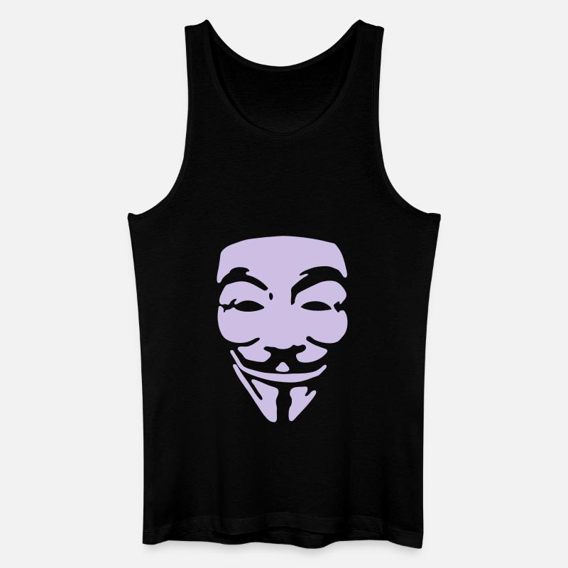 GUY FAWKES, anonymous, occupy - Männer Bio Tank Top - Schwarz