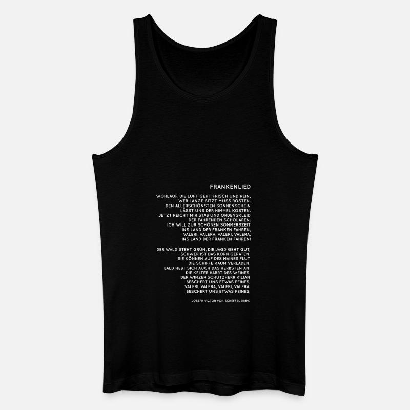 Franken Frankenlied - Männer Bio Tank Top - Schwarz