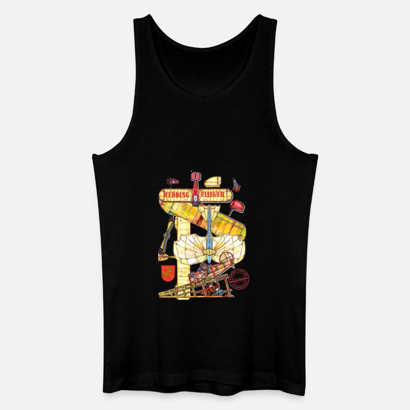 WEDDING FLIEGER - Männer Bio Tank Top - Schwarz
