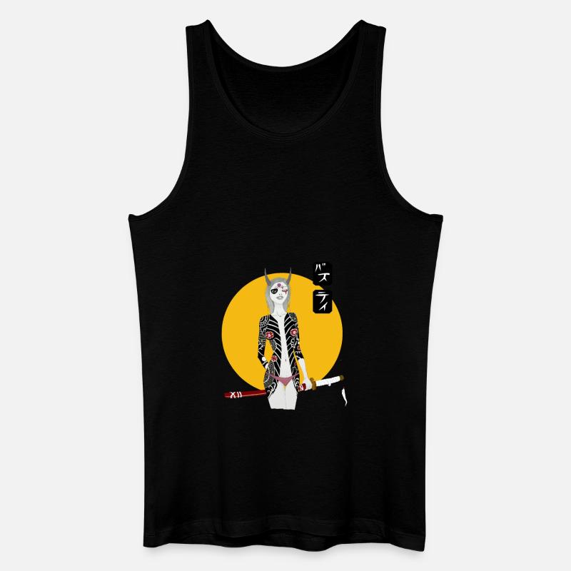Oni Samurai - Männer Bio Tank Top - Schwarz
