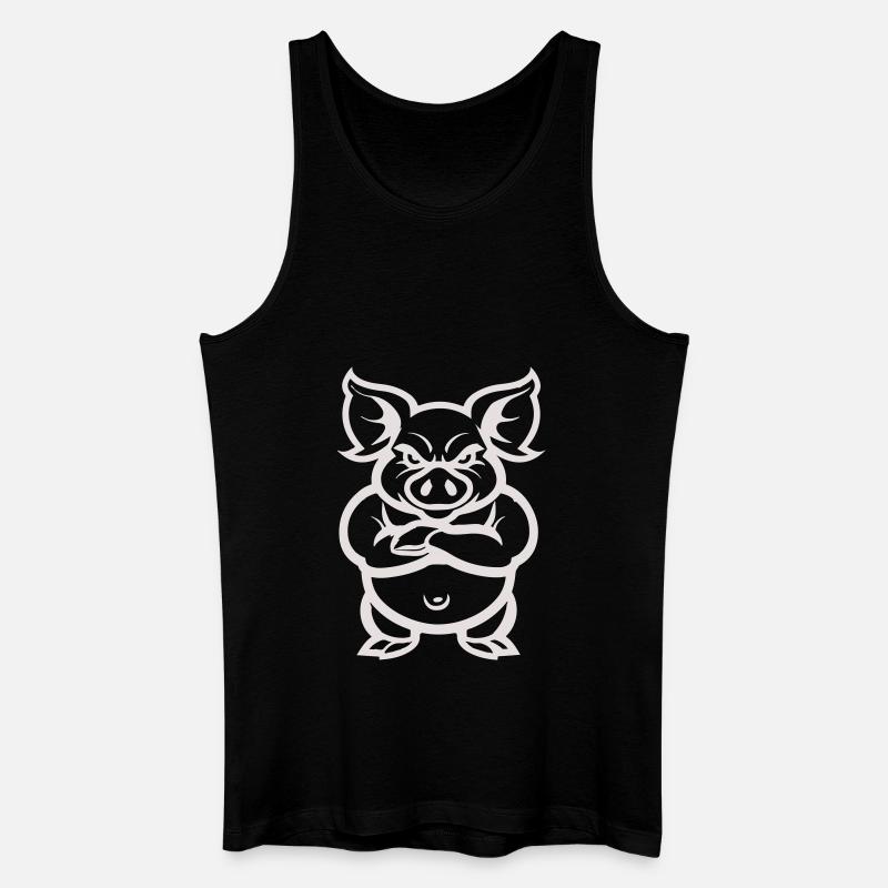 pig animal - Männer Bio Tank Top - Schwarz