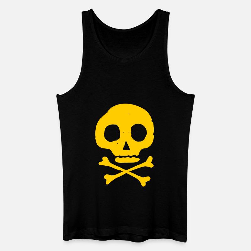 Schädel & Knochen - Männer Bio Tank Top - Schwarz