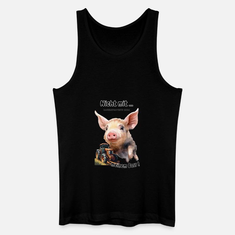 Bauern Protest Shirts und Accessoires - Männer Bio Tank Top - Schwarz