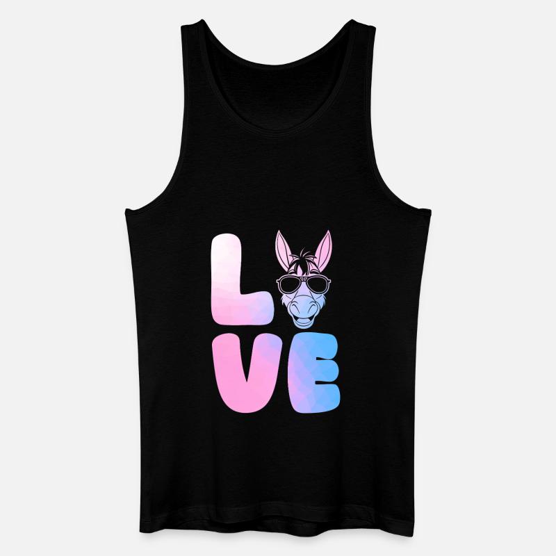 Esel - Männer Bio Tank Top - Schwarz