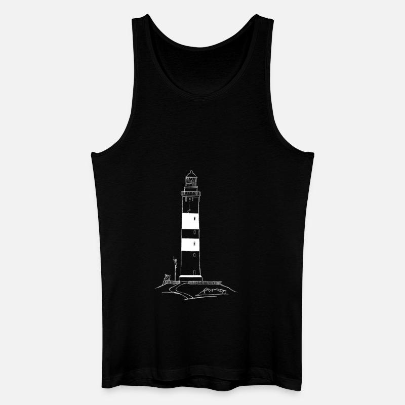 Leuchtturm von Amrum - Männer Bio Tank Top - Schwarz