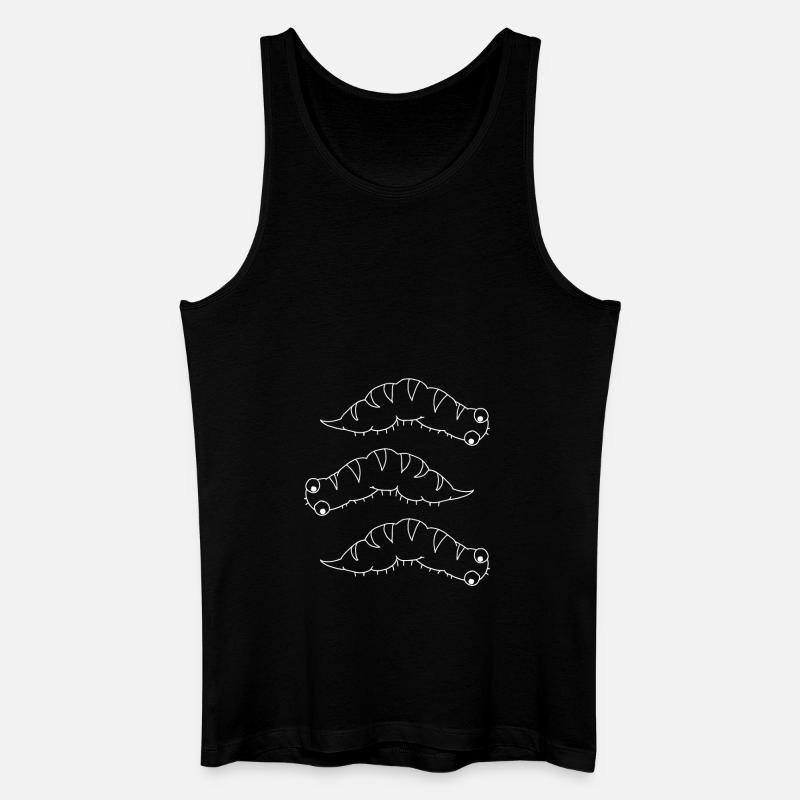 Raupen - Männer Bio Tank Top - Schwarz