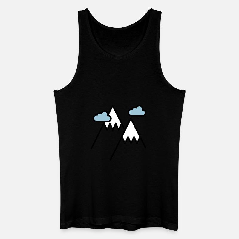 Der Berg ruft - Männer Bio Tank Top - Schwarz