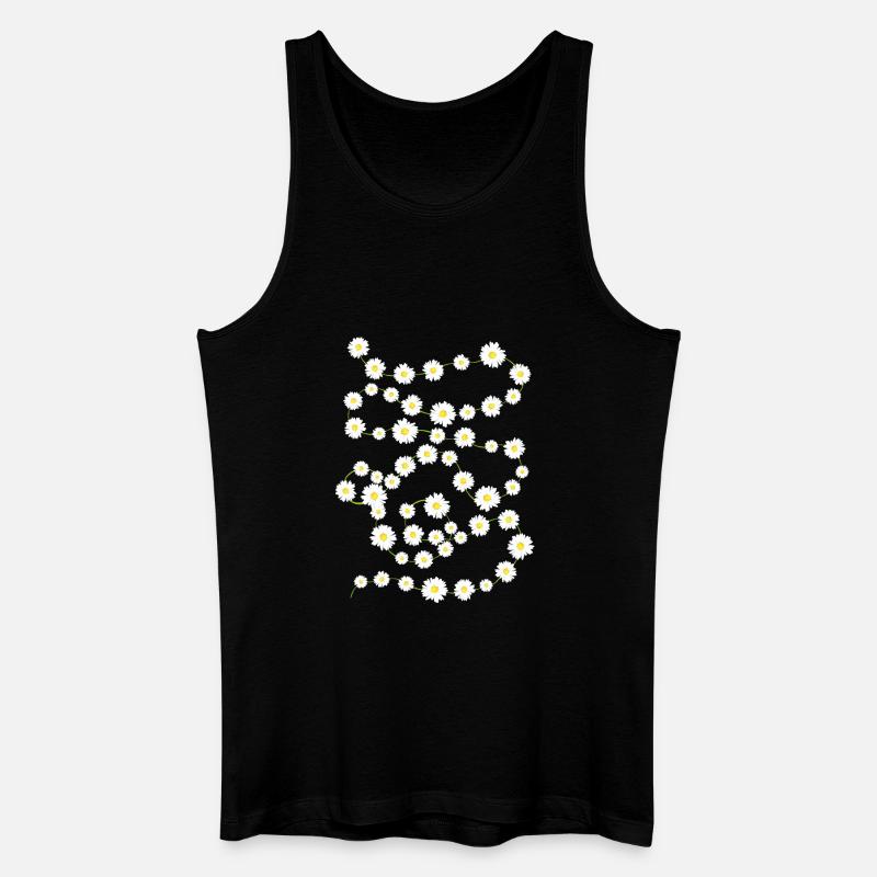 Daisy Chain - Männer Bio Tank Top - Schwarz