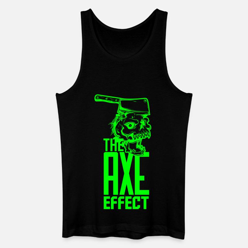 Skull mit Axt - Männer Bio Tank Top - Schwarz