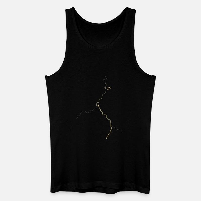 Goldene Adern auf Schwarz - Männer Bio Tank Top - Schwarz