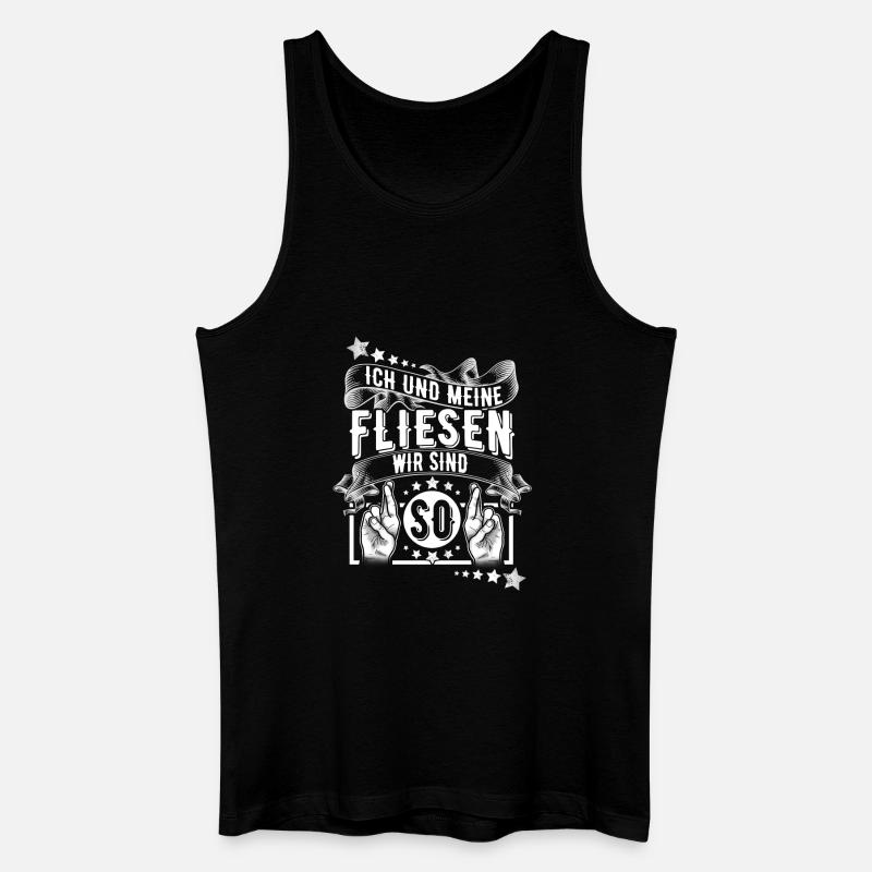 Fliesenleger - Männer Bio Tank Top - Schwarz