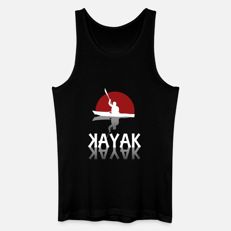 Kajak - Männer Bio Tank Top - Schwarz