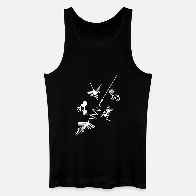Linien von Nazca - Peru - Männer Bio Tank Top - Schwarz