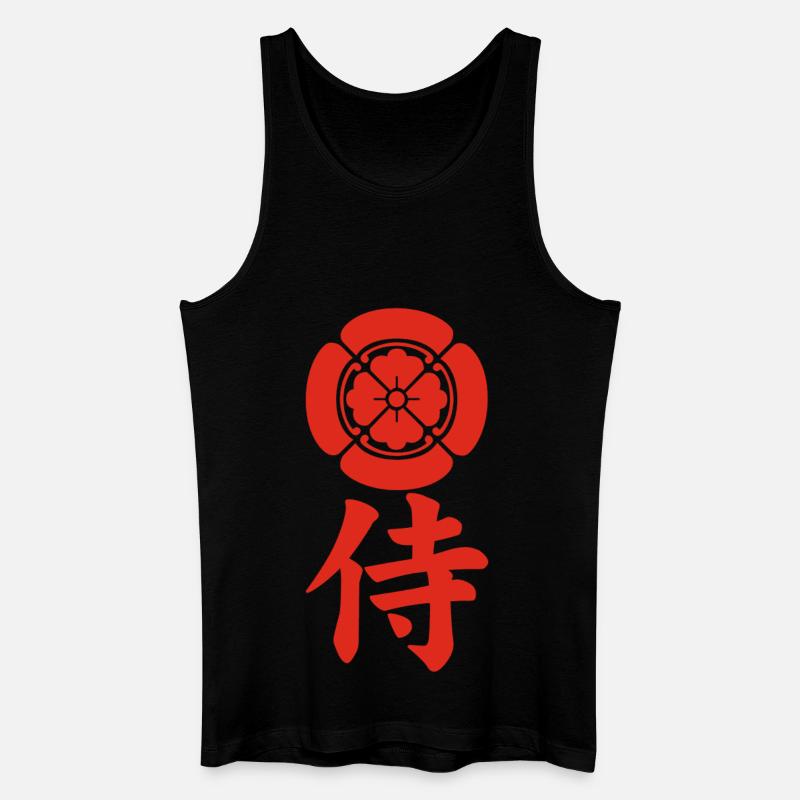 Samurai-Emblem des Oda-Clans (rot) - Männer Bio Tank Top - Schwarz