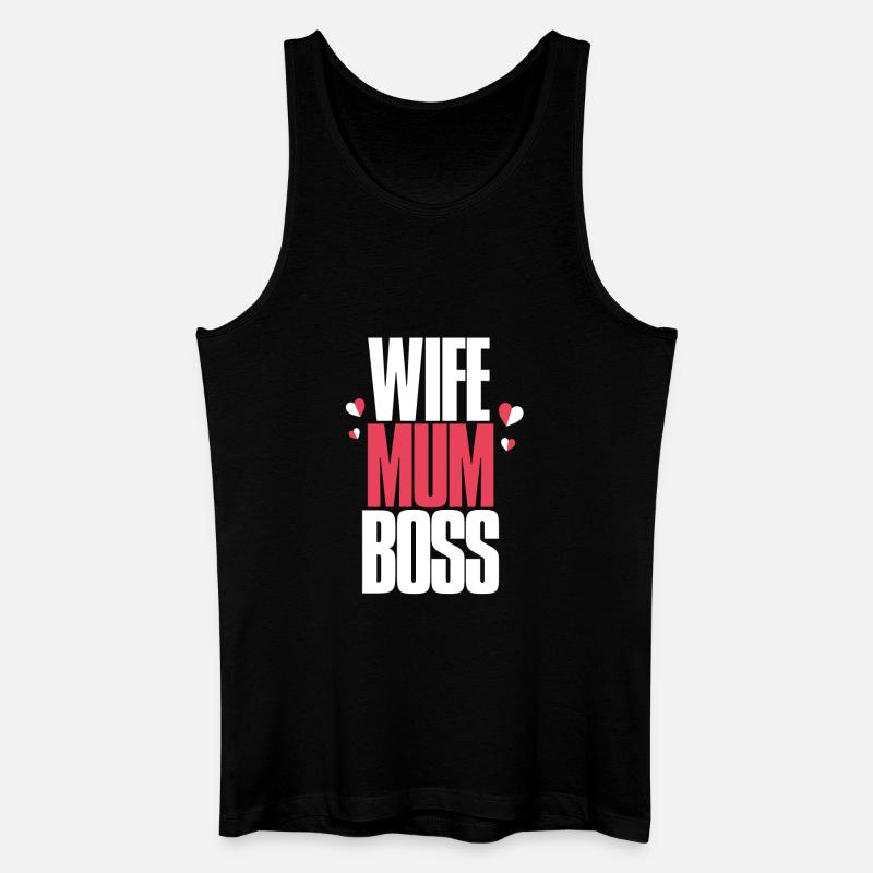 Weibliches T-Shirt mit Motivationstext - Männer Bio Tank Top - Schwarz