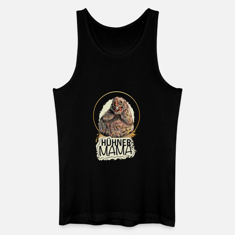Die Hühner Mama - Männer Bio Tank Top - Schwarz