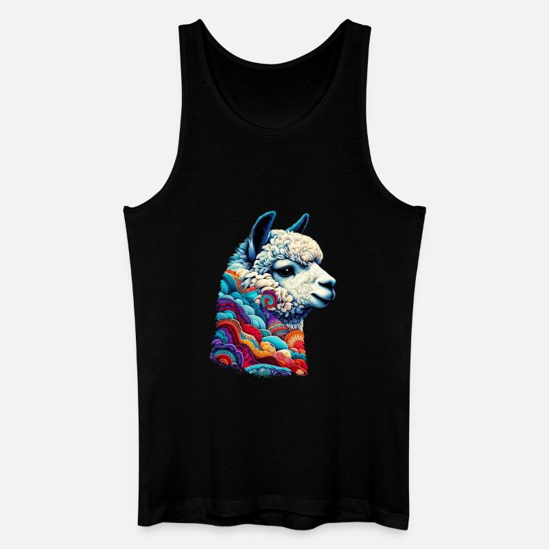 Alpaka - Männer Bio Tank Top - Schwarz