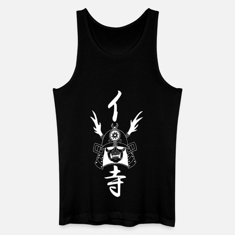 Manga Samurai Helmet (White) - Men’s Organic Tank Top - black
