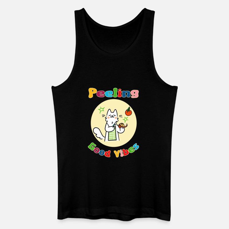 Katzenpeeling Orange - Männer Bio Tank Top - Schwarz