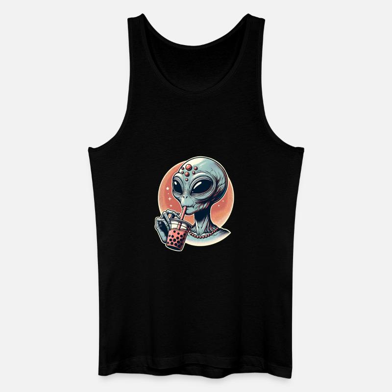 Alien Bubble Tea - Männer Bio Tank Top - Schwarz