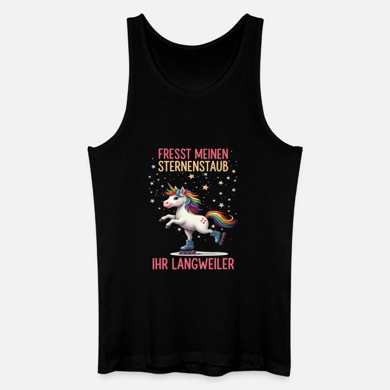 Rollschuh Einhorn - Männer Bio Tank Top - Schwarz