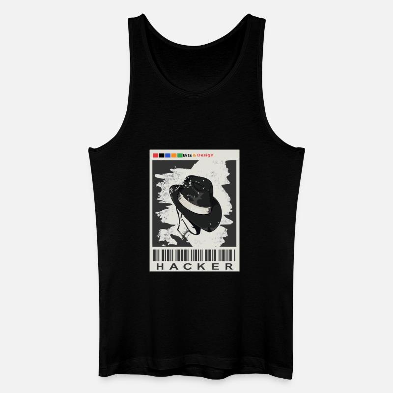 Hacker gesucht - Männer Bio Tank Top - Schwarz
