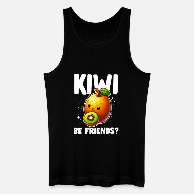 Kiwi Komplize - Männer Bio Tank Top - Schwarz