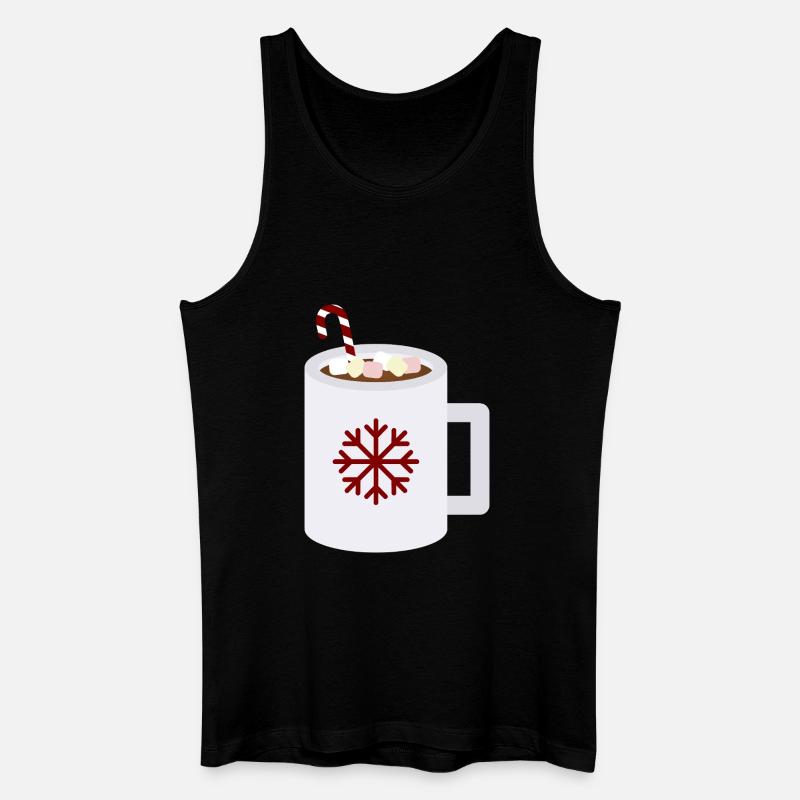 Snowflake Cocoa Mug Kunst - Männer Bio Tank Top - Schwarz