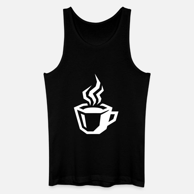 Kaffee Tasse Symbol - Männer Bio Tank Top - Schwarz