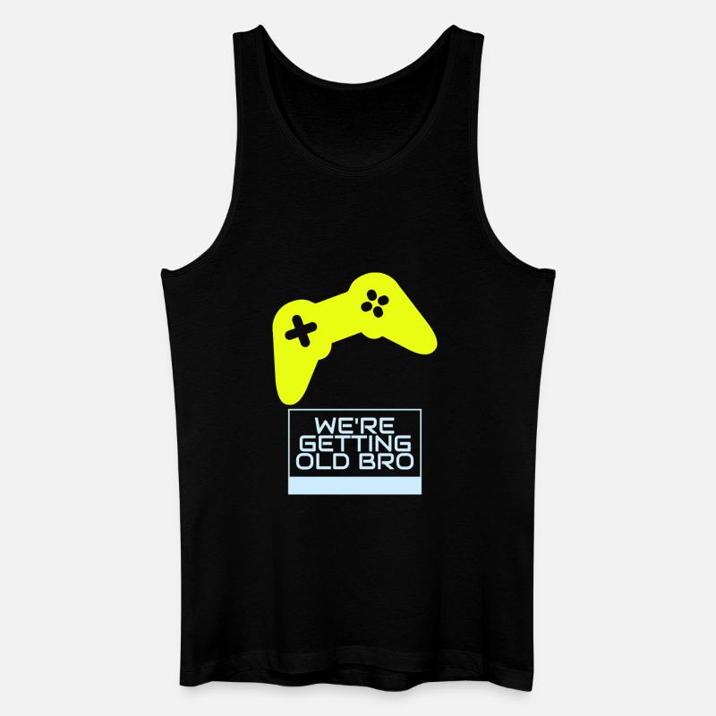 Gamer-Nostalgie: Wir werden älter - Männer Bio Tank Top - Schwarz