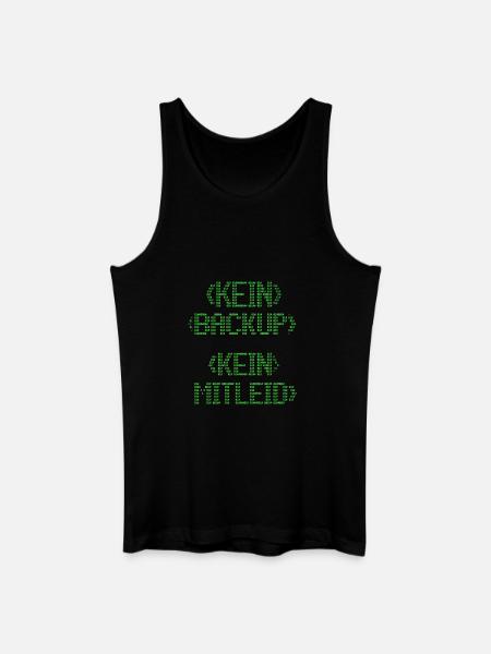No backup? No pity! - Men’s Organic Tank Top - black