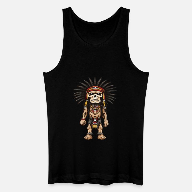 Apache Indianer - Männer Bio Tank Top - Schwarz