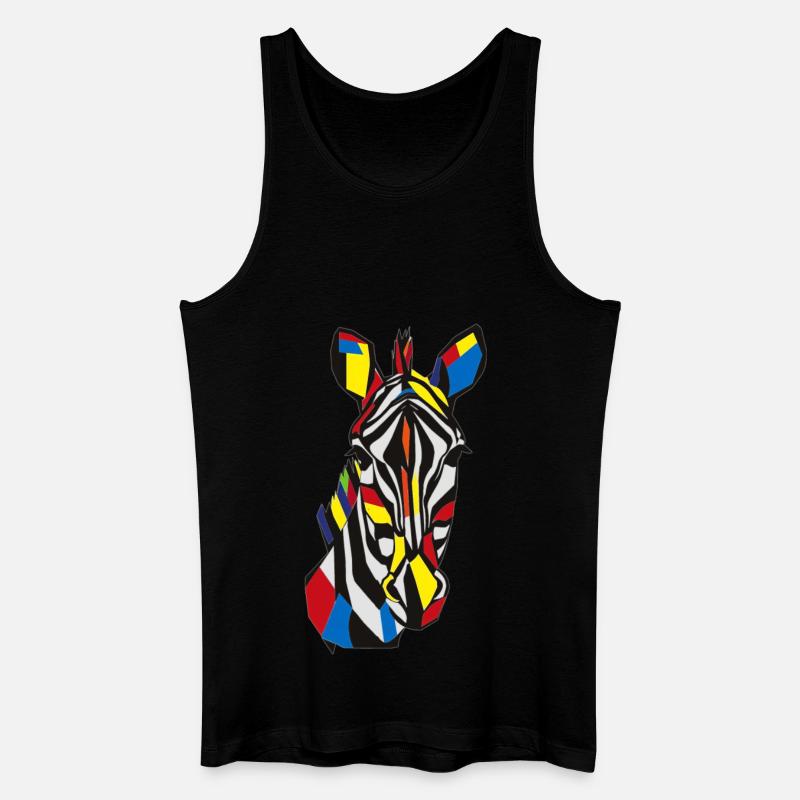 Zebra - Männer Bio Tank Top - Schwarz