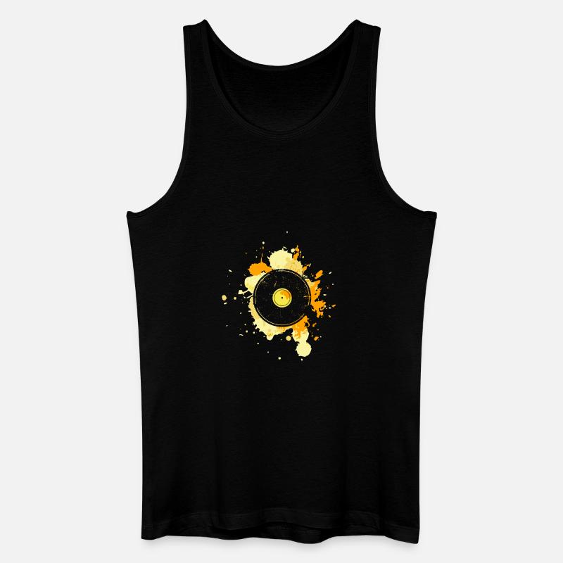 Vinyl - Männer Bio Tank Top - Schwarz