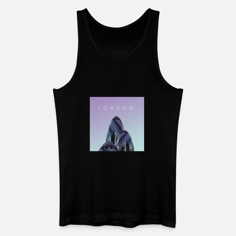 London Poster - Männer Bio Tank Top - Schwarz