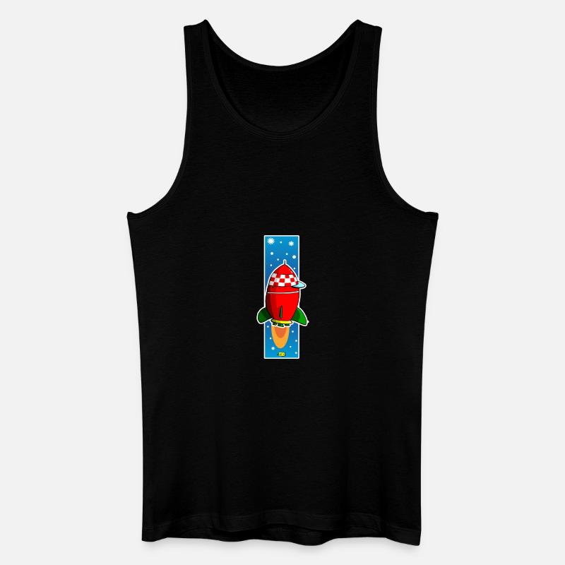 Rakete copy2 - Männer Bio Tank Top - Schwarz