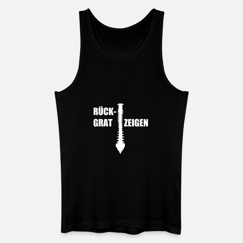 Rückgrat Zeigen - Männer Bio Tank Top - Schwarz