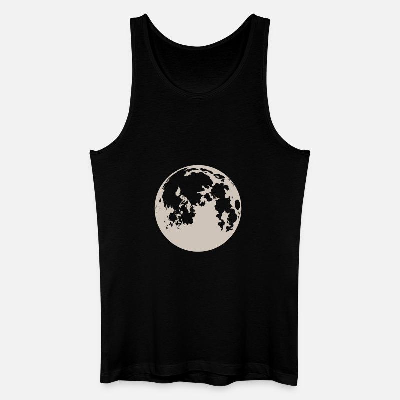 Mond - Männer Bio Tank Top - Schwarz