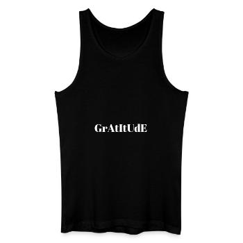 Dankbarkeit - Männer Bio Tank Top - Schwarz - Vorne