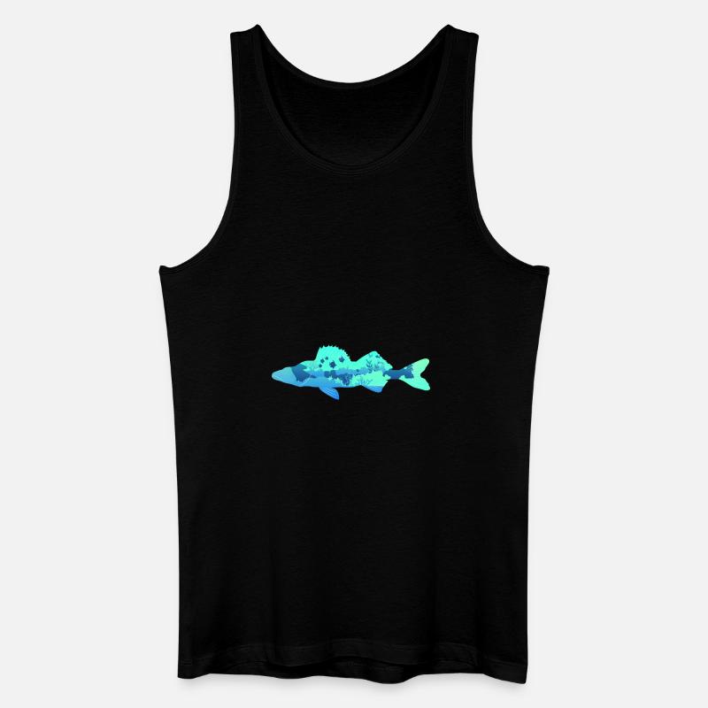 Zander - Männer Bio Tank Top - Schwarz
