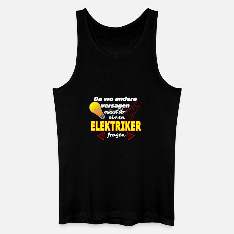 ELEKTRIKER - Männer Bio Tank Top - Schwarz