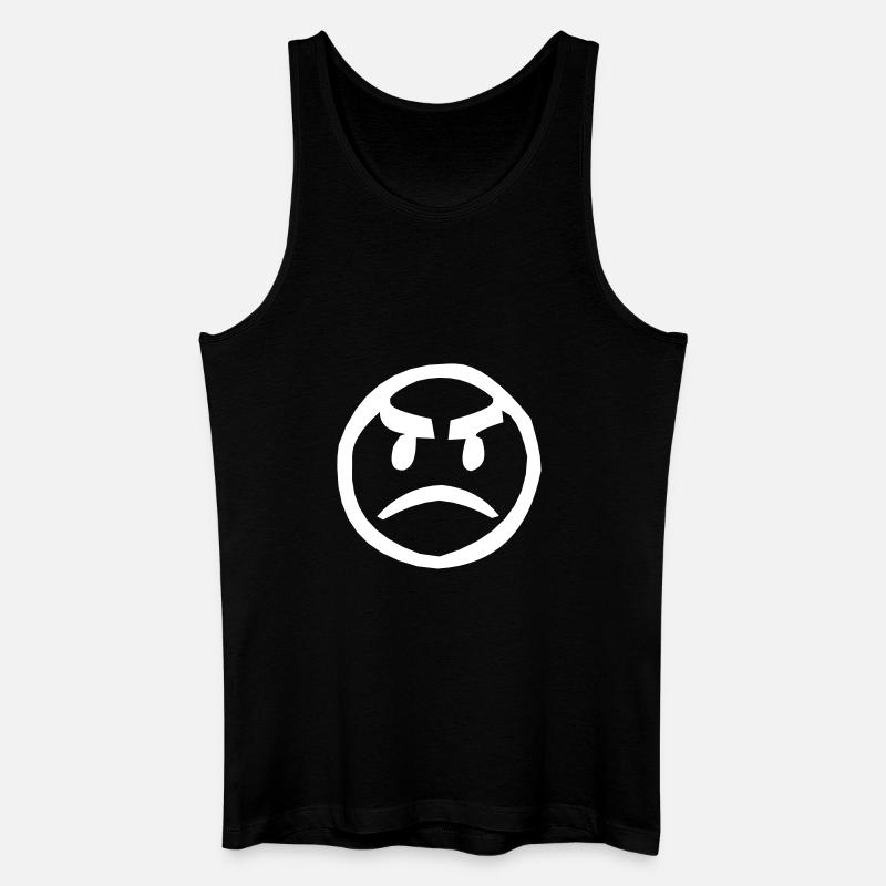 Böses Smiley - Männer Bio Tank Top - Schwarz