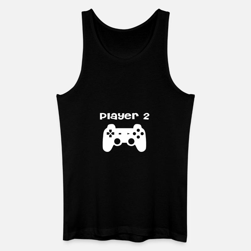 Player 2 - Männer Bio Tank Top - Schwarz
