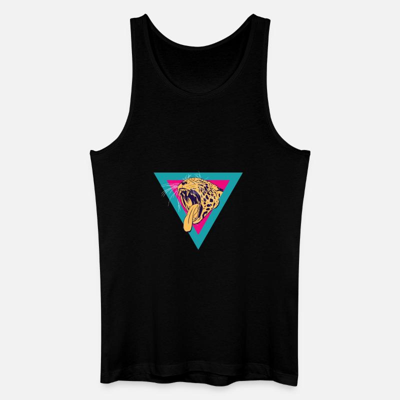 Leopard - Männer Bio Tank Top - Schwarz