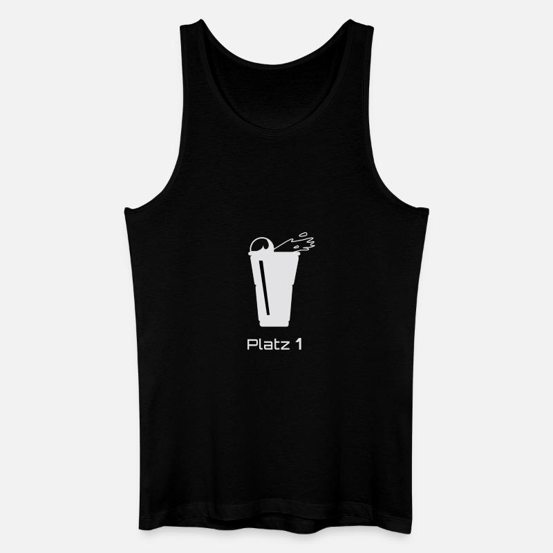 Beerpong Platz 1 - Männer Bio Tank Top - Schwarz