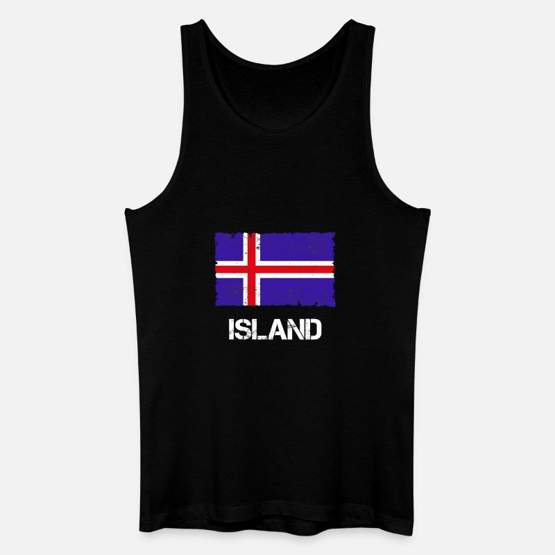 Island - Männer Bio Tank Top - Schwarz