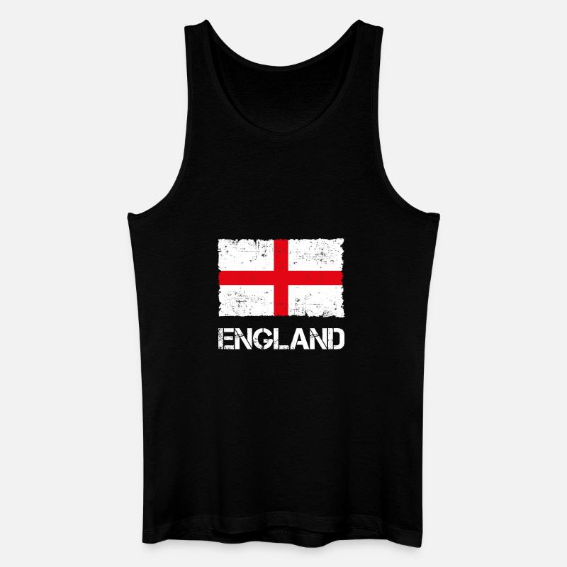 England - Männer Bio Tank Top - Schwarz