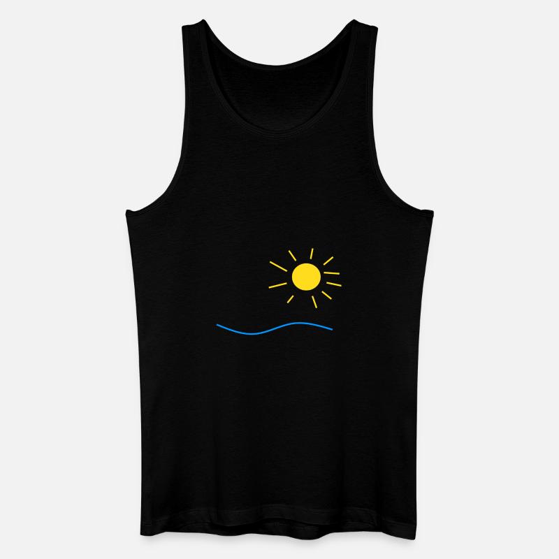 Sonne und Meer - Männer Bio Tank Top - Schwarz