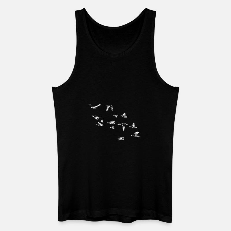 Gänse - Männer Bio Tank Top - Schwarz