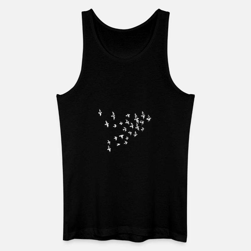 Vögel - Männer Bio Tank Top - Schwarz